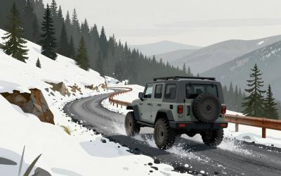 Illustrative header image for Winter Driving & Road Conditions