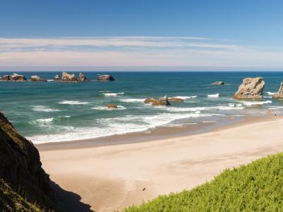 Face Rock and sea stacks on Bandon Beach, Oregon