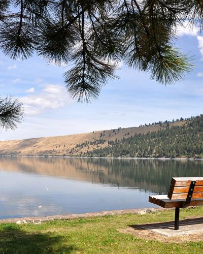 Wallowa Lake State Park bench